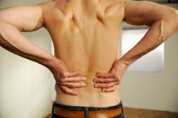Man with low back pain.